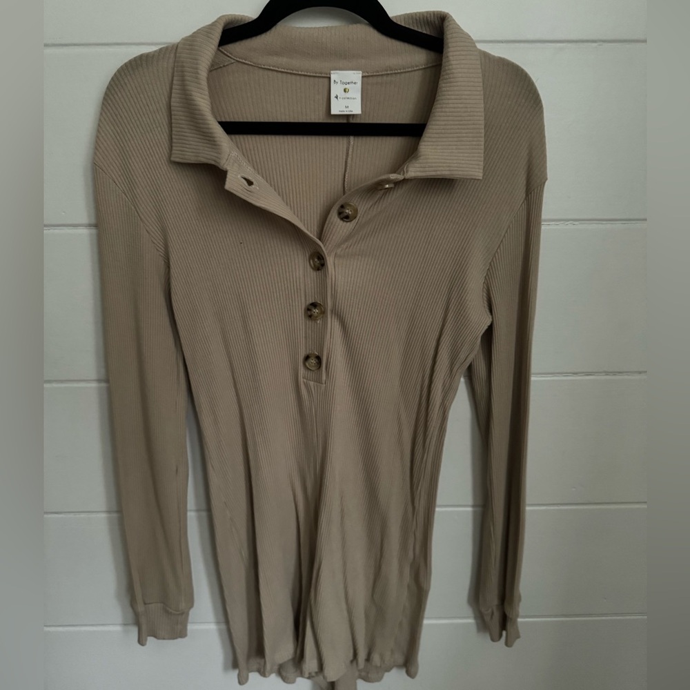 VICI Long Sleeve Ribbed Romper